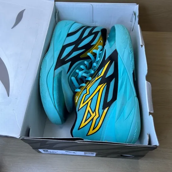 Lamello Shoes MB02 Men Size 7 Honeycomb Basketball Blue Teal OG BOX