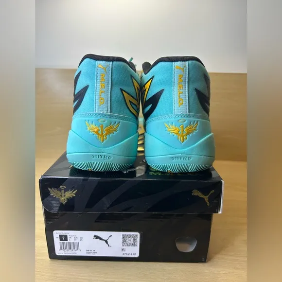 Lamello Shoes MB02 Men Size 7 Honeycomb Basketball Blue Teal OG BOX