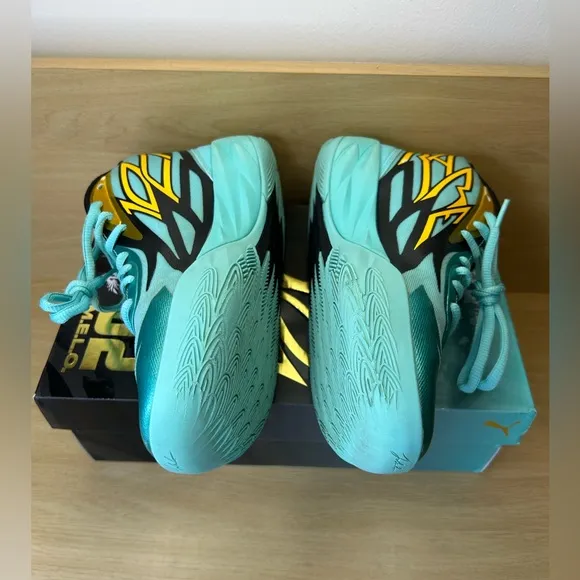 Lamello Shoes MB02 Men Size 7 Honeycomb Basketball Blue Teal OG BOX