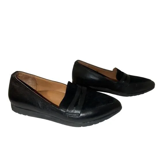L’AMOUR DES PIEDS Shoes Women's Size 7.5M Black Leather MIAMORE Comfort Loafers