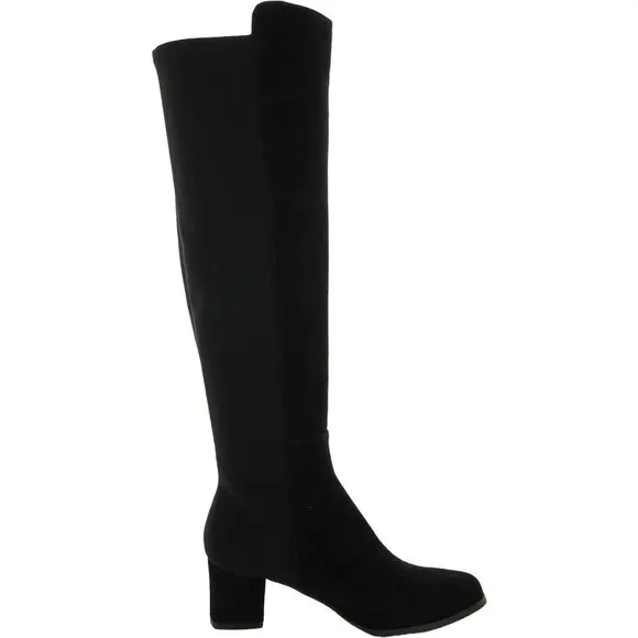 L'Amour Des Pieds Womens 6 Black Suede Leather Knee High Tall Boots Shoes