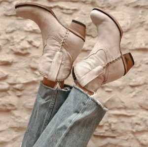 Lane Plain Jane Ceramic Crackle Women's Western Ankle Bootie Size 8