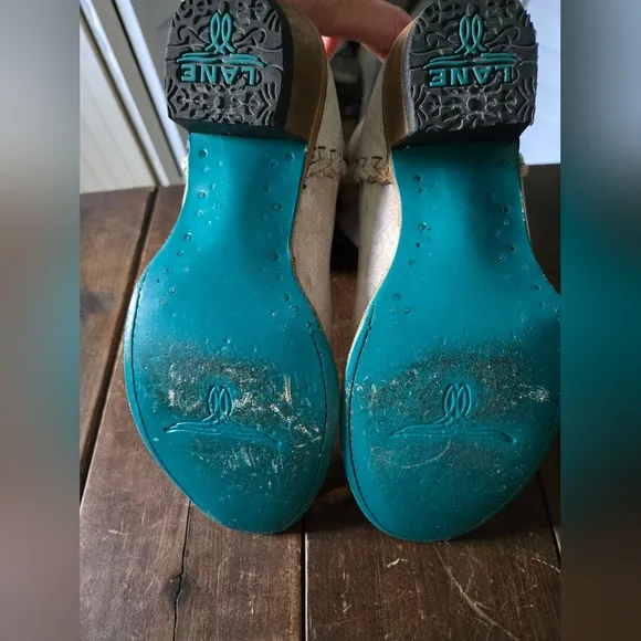 Lane Plain Jane Ceramic Crackle Women's Western Ankle Bootie Size 8