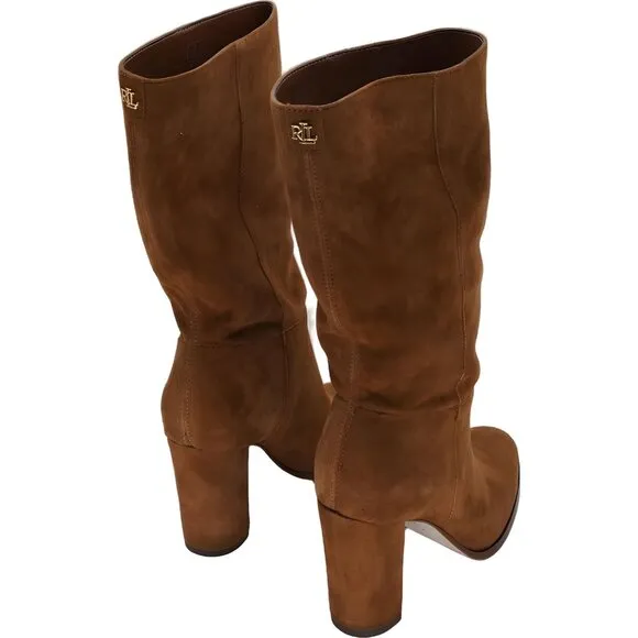 Lauren Ralph Lauren Artizan Chestnut Tall Boots Size 6M