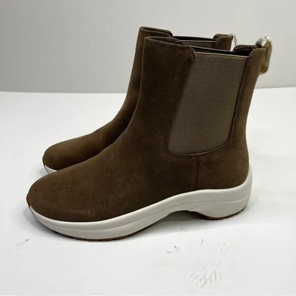 Lauren Ralph Lauren Rylee Chelsea Suede Pull On Sneaker boots tan - 7