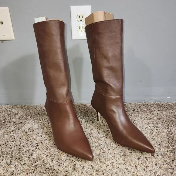 Lauren Ralph Lauren Womens Leannah Black Mid-Calf Boots Size 8 (B,M) Mahogany