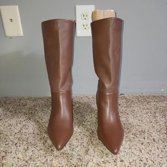 Lauren Ralph Lauren Womens Leannah Black Mid-Calf Boots Size 8 (B,M) Mahogany