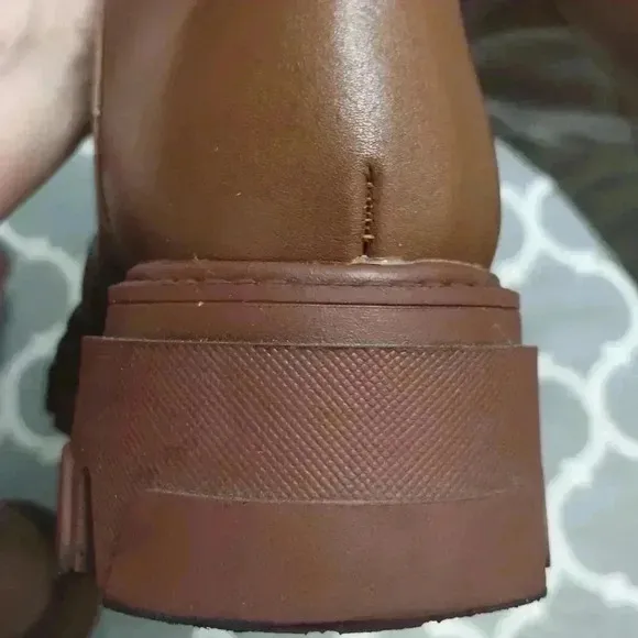 Leather caramel knee High boots EU sz 42 ( US 9.5) 26 cm