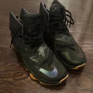 LeBron James 13 - Nike Black High-Top Athletic Shoes with Gum Sole