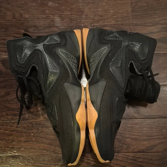 LeBron James 13 - Nike Black High-Top Athletic Shoes with Gum Sole