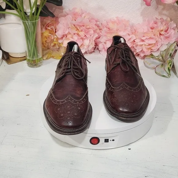 Leonardo Principi Handmade Made in Italy Lace Up Leather Shoes Sz 44