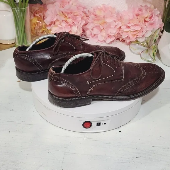 Leonardo Principi Handmade Made in Italy Lace Up Leather Shoes Sz 44