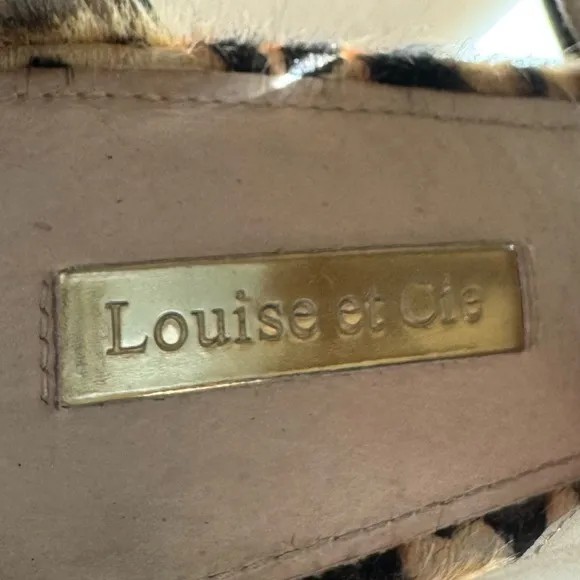 Leopard Print Pony Hair Heeled Ankle Boots by Louise et Cie