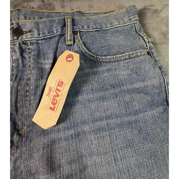 Levis 569 Jeans Men Size 40X32 Blue Denim Loose Straight Cotton NWT