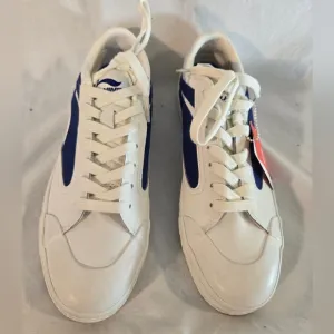 Li-Ning Men's Size 8.5 White and Blue Vintage Wave Sneakers New