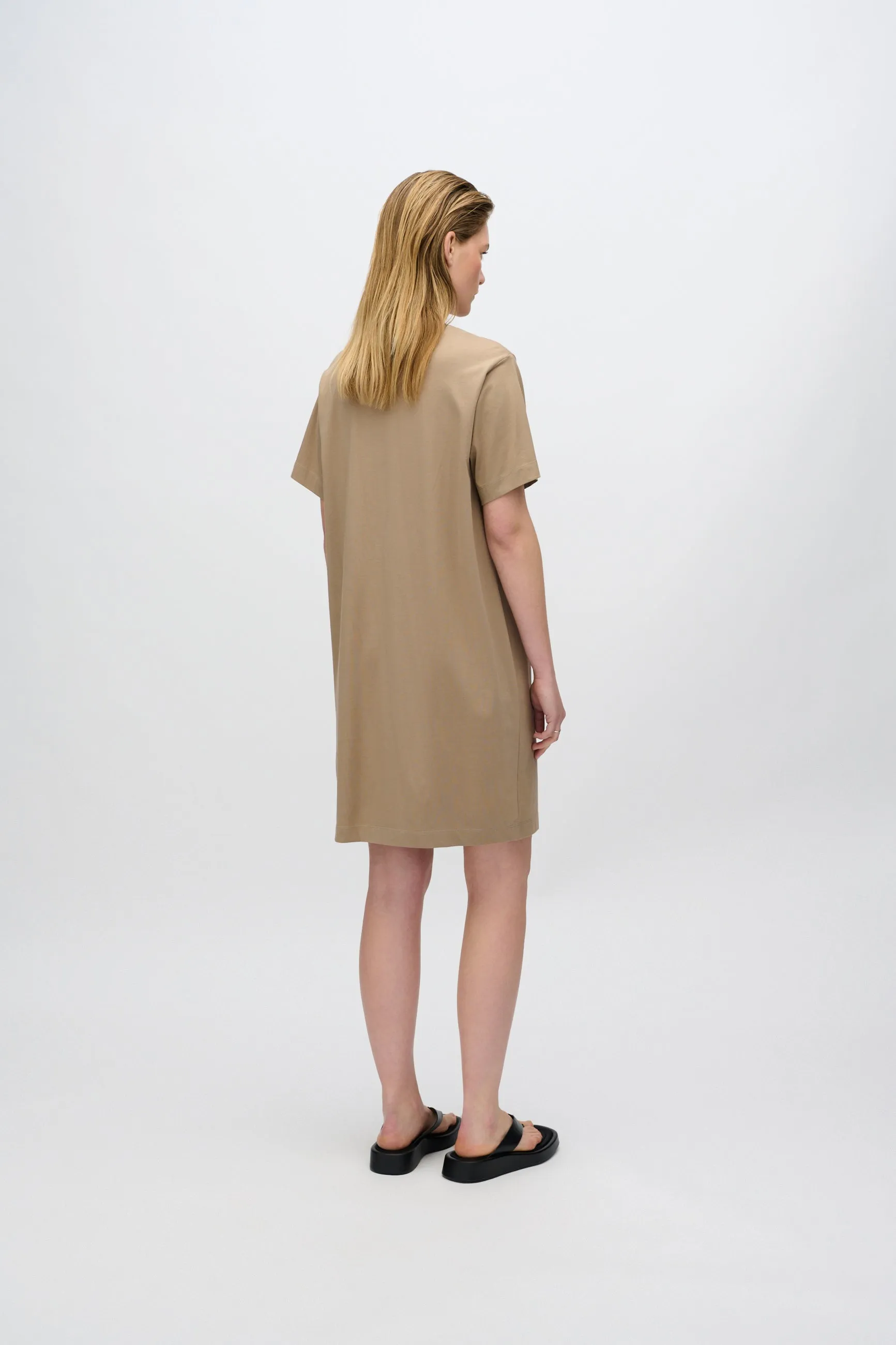 Lida t-shirt dress 4249 GOTS - Greige