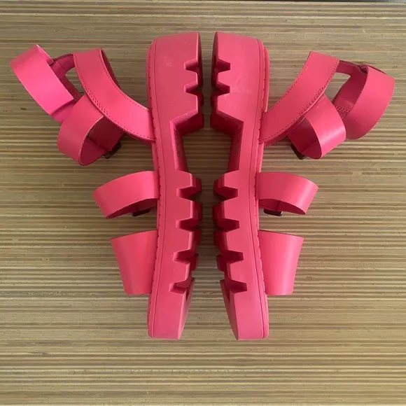Like New Anthropologie Silent D Friand Gladiator Platform Sandals Shoes Pink 8.5