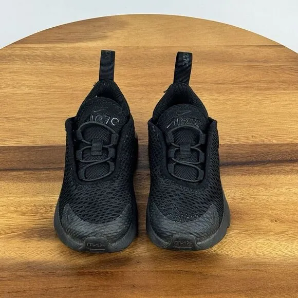 Little Kids Nike Air Max 270 Black Mesh Athletic Walking Sneakers Shoes Size 6 C