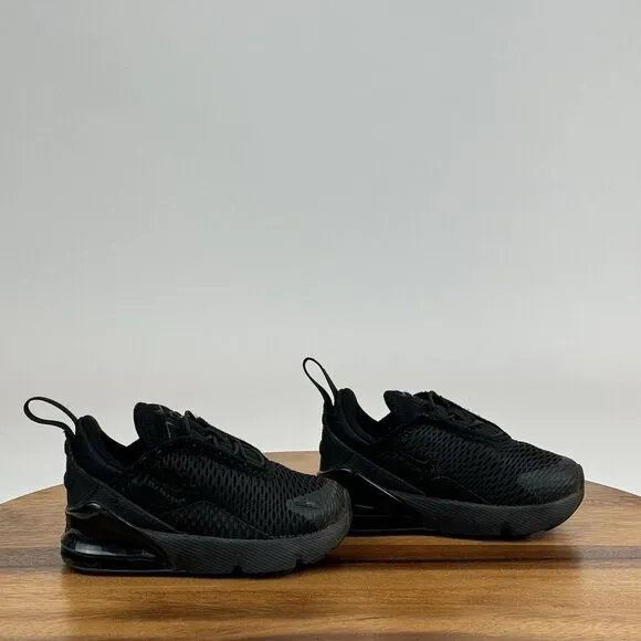 Little Kids Nike Air Max 270 Black Mesh Athletic Walking Sneakers Shoes Size 6 C