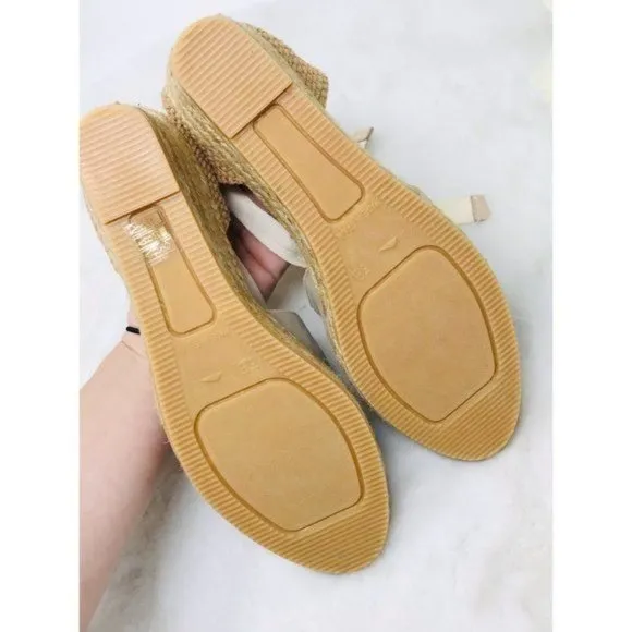 LK Bennett Suede Espadrille 7 US Ankle-Tie Wedge Heel Sandals, 38 EU‎