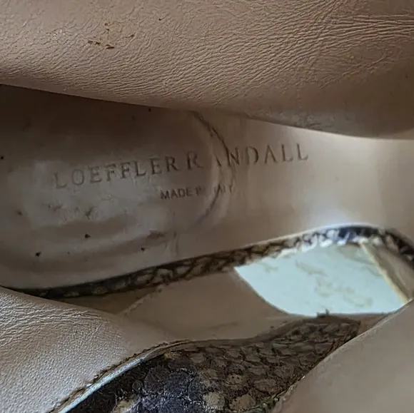 Loeffler Randal Electra Snakeskin Cutout Ankle Booties. 3.25&quot; Heels. Mobwife. 9