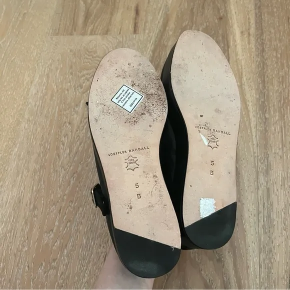 Loeffler Randall Leah Black Platform Mary Jane Ballet Shoes