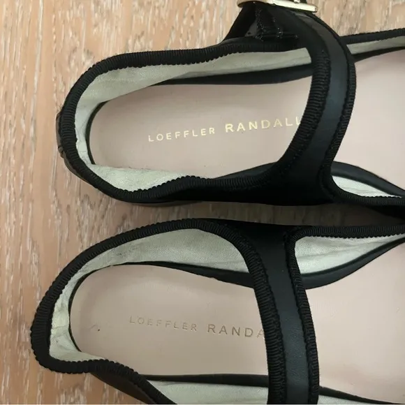 Loeffler Randall Leah Black Platform Mary Jane Ballet Shoes
