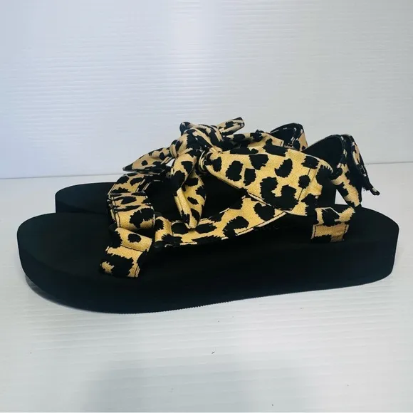 Loeffler Randall Maisie Cheetah Print Sandals Size 8 1/2