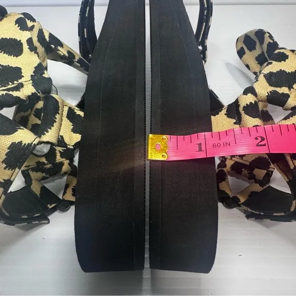 Loeffler Randall Maisie Cheetah Print Sandals Size 8 1/2