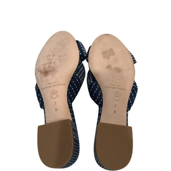 Loeffler Randall Women's Emilia Pleated Bow Sandals Size 7B