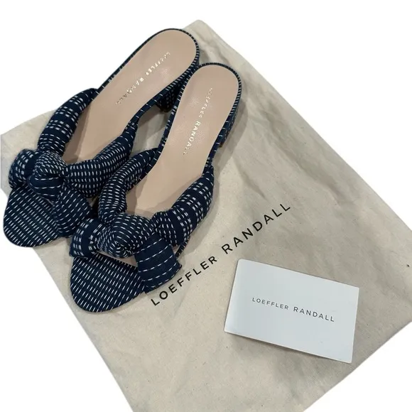 Loeffler Randall Women's Emilia Pleated Bow Sandals Size 7B