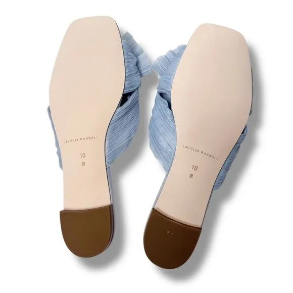 Loeffler Randell Daphne Blue Bow Mule Slide Slip On Women’s Size 10 B NEW