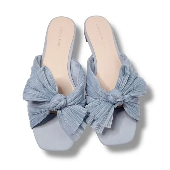 Loeffler Randell Daphne Blue Bow Mule Slide Slip On Women’s Size 10 B NEW