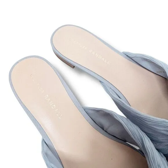 Loeffler Randell Daphne Blue Bow Mule Slide Slip On Women’s Size 10 B NEW
