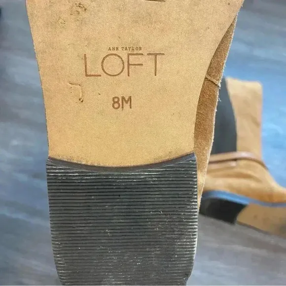 Loft Tan Camel Suede Riding Boots Elasticated Shaft Knee High: 8