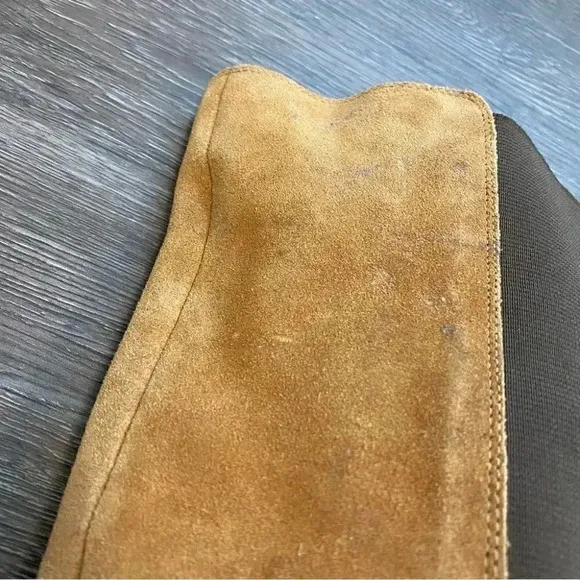 Loft Tan Camel Suede Riding Boots Elasticated Shaft Knee High: 8