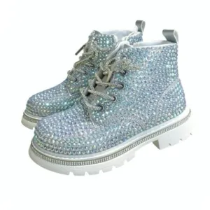 Lola   The Boys stunning HOLOGRAM SPARKLE BOOTS Sz 10c