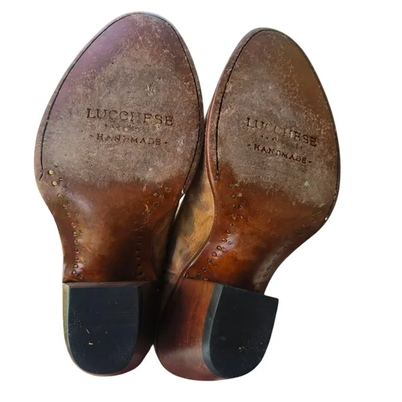 Lucchese Robyn Feather Boots, Size 7.5B