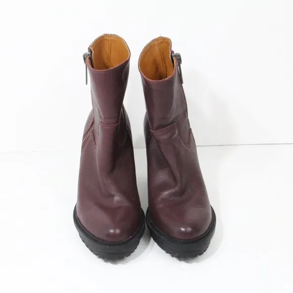 Lucky Brand Bajax Boots Women Lug Sole Platform Bootie sz 6.5