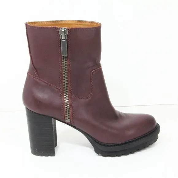 Lucky Brand Bajax Boots Women Lug Sole Platform Bootie sz 6.5