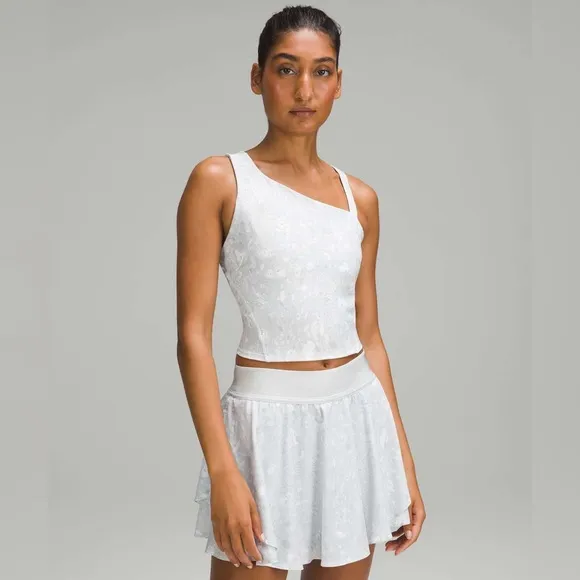 Lululemon Terrazzo Marble Court Rival HR skirt &amp; Everlux Asymmetrical Tank- NWT