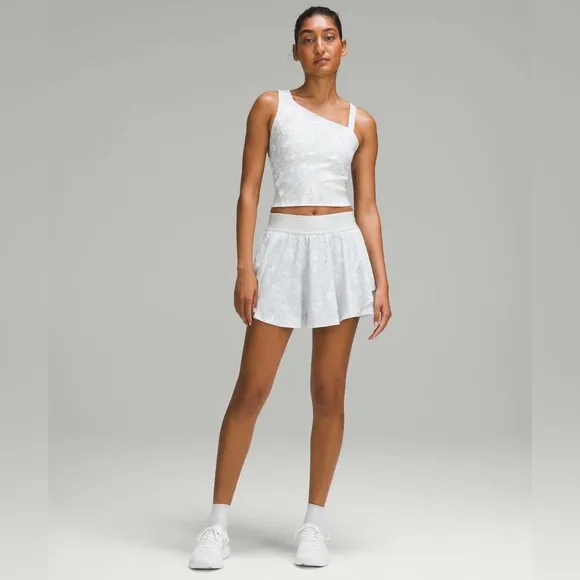 Lululemon Terrazzo Marble Court Rival HR skirt &amp; Everlux Asymmetrical Tank- NWT