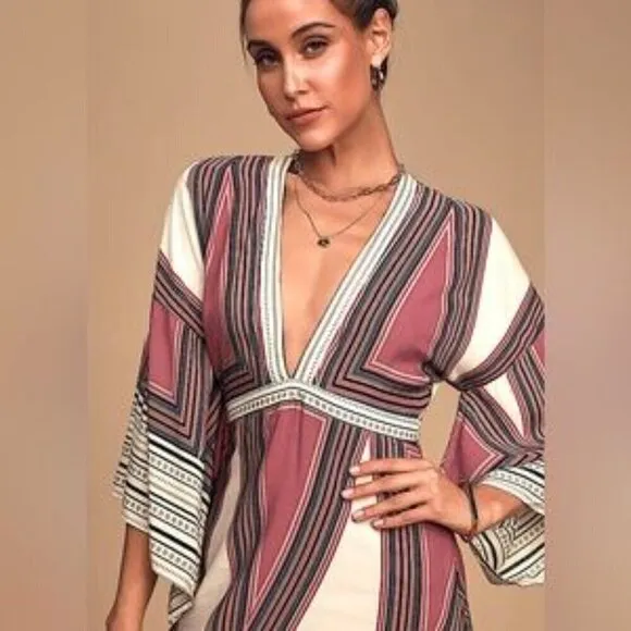 Lulus Montecito Cream Print Maxi Dress