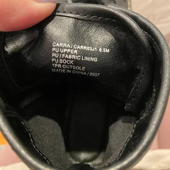 Madden Girl Carra Black Platform Combat Boots Sz 6.5