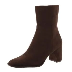 Madden Girl Monicaa Snip-Toe Block-Heel Booties Dark Brown Size 8