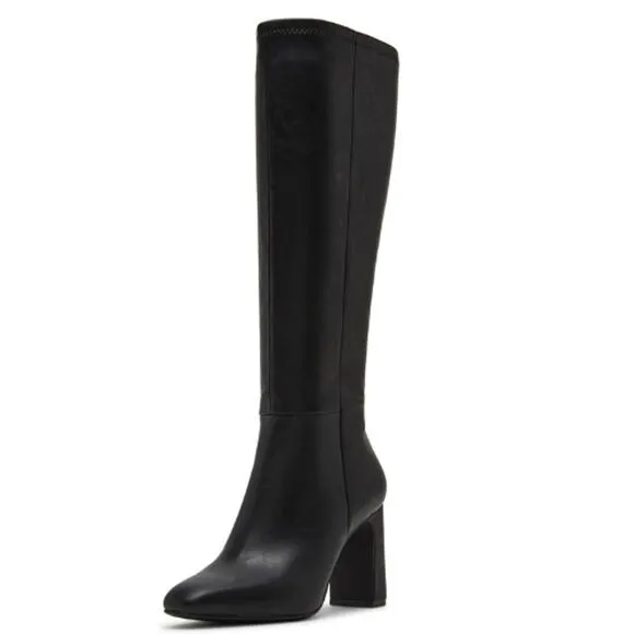 Madden Girl Wisee Black Vegan Leather Boots New in Box Size 7.5