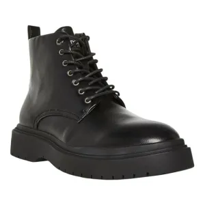 Madden Men's Auustn Faux Leather Combat Style Boots Black Size 9