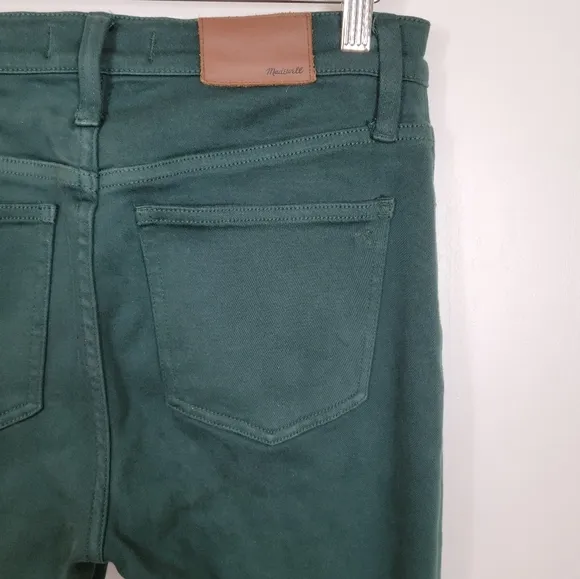 Madewell 9&quot; Mid-Rise Skinny Jeans Green Size 26