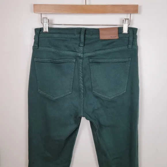 Madewell 9&quot; Mid-Rise Skinny Jeans Green Size 26