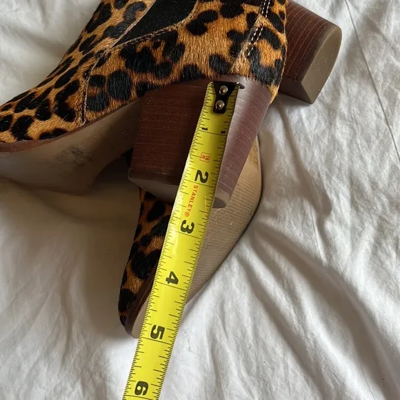 MADEWELL Ankle Booties Boots Leopard Animal Sz 8 Calf Hair SO CUTE CHIC